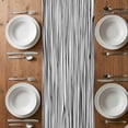 thumbnail image 4 of Table Runner 48 Inches Long for Kitchen Dining, Black White Lines Dresser Scarf Farmhouse, Dining Table Decorations for Wedding/Parties, Retro Stripes Texture Minimalist Art 13 x 48 In, 4 of 8