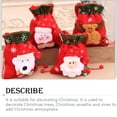 thumbnail image 3 of Bewildely Bolsas con cordón de Navidad de dibujos animados, regalos, bocadillos de caramelo, Navidad 3D, Papá Noel, muñeco de nieve, alce, Kits de decoración para fiestas Alce, 3 of 6
