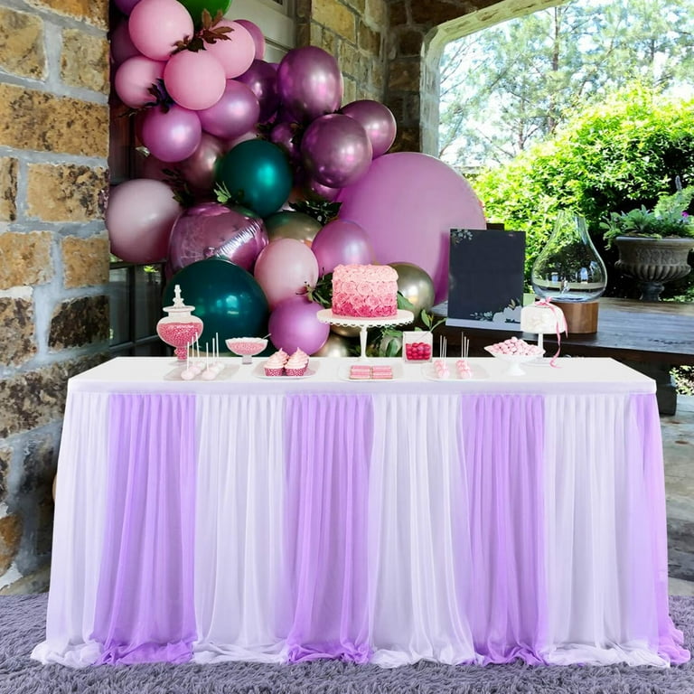 6ft tulle table skirt hotsell