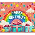 thumbnail image 4 of Colorful Cloud Star Balloon Rainbow Happy Birthday Banner Party Decoration Backdrop for Birthday Party Celebrations Photography Props Kids Parties, 4 of 8
