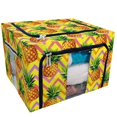 thumbnail image 1 of EREHome Pineapple an geometrical Storage Bag Clear Window Storage Bins Boxes Large Capacity Foldable Stackable Organizer With Steel Metal Frame For Bedding,Clothes,Closets, Bedrooms, 1 of 3