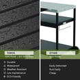 thumbnail image 6 of Portable BBQ Grill Table - Outdoor Prep Cart with Stainless Steel Top & 3-Tier Storage | Heavy-Duty HDPE Base for Patio, Camping & Backyard (Black), 6 of 8