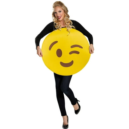 Wink Emoticon Neutral Adult Halloween Costume