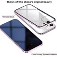 thumbnail image 2 of KOMI 360° Full Body Case Compatible with iPhone 16 Pro Max Clear Case with Lock and Screen Protector Camera Protector Clear Double Sided Glass Magnetic Aluminium Alloy Bumper Case, Pink, 2 of 5