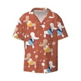 thumbnail image 3 of Goofa Cute Poodle Dog Printed Men's Casual Short-sleeved Shirt,Lightweight Breathable Button-down,Summer Casual men's top,Versatile Fashion shirt-Small, 3 of 7