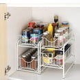 thumbnail image 6 of 2-Tier Under Sink Storage Sliding Basket Organizer Drawer 2 Pack, White, 6 of 6