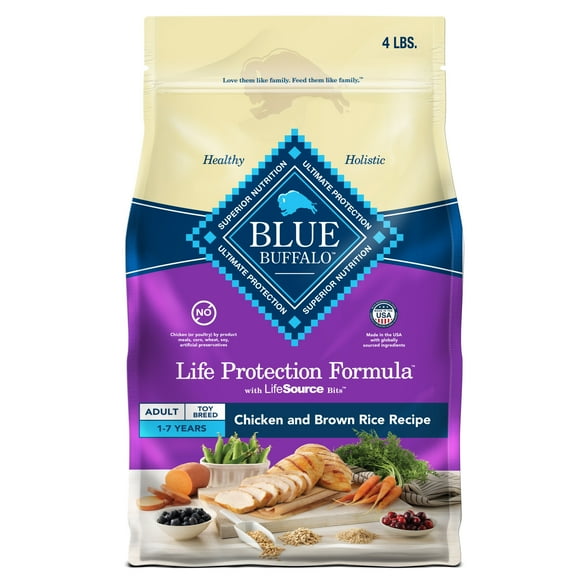 Blue Buffalo Life Protection Formula Toy Breed Dry Dog Food Chicken & Brown Rice 4 lbs.
