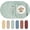 Mint Green, variant on PROMATTOO Round Floral Embossed Placemats Set of 6,Faux Leather Waterproof Dining Mat,Beige Cream