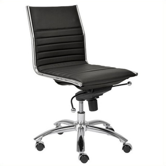 Eurostyle Chaise de Bureau Noire Dirk