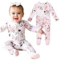 thumbnail image 1 of Pijama Footie Posh Peanut para niñas, viscosa, bambú, 0-3 m, 1 of 7