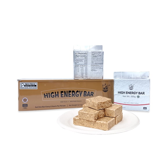 BDH High Energy Bar 6870Calorie | 250g*6bags Tin Pack Milk Cookies Flavor | MRE Emergency Food Ration Biscuits Long shelf-life For Outdoor Activities, Crisis Preparation