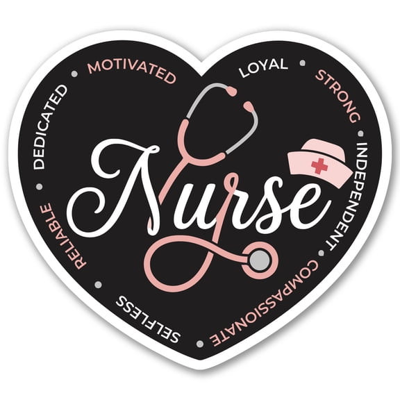 Magnet Me Up Nurse - 5" x 5" Heart Shape Magnetic Decal for Cars, Crafted in USA