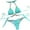 Green, variant on Swimsuits for Women Women's Summer Solid Color Crystal Diamond Chain Shell Pendant Tank Top Split Bikini Swimsuit