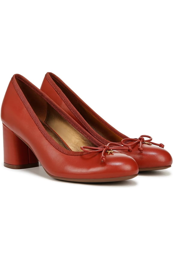 Women's Sienna Block Heel Pump Tomato Leather 11M