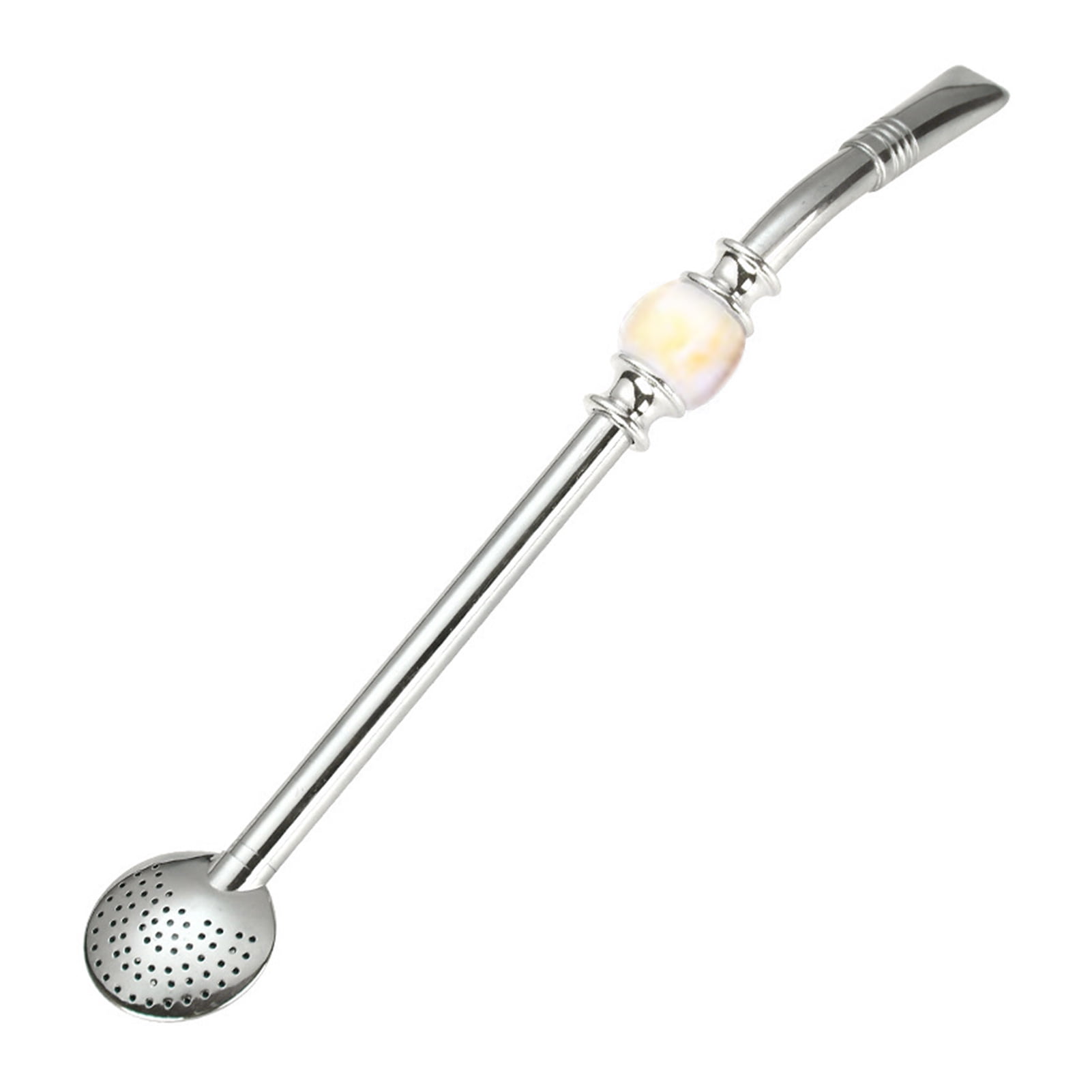 Straw Spoon Creative Durable Stainless Steel Multifunctional Drinking