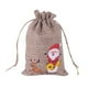 thumbnail image 1 of Bearachild 10 Uds. Bolsa de regalo de lino de Navidad, joyería de Papá Noel, bolsa de regalo de almacenamiento de dulces de Chocolate para niños, Kits de decoración para fiestas No.6 Bearachild HA042679-06, 1 of 6