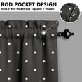 thumbnail image 5 of 3 PCS Kitchen Curtains Set - Polka Dot Window Treatment Panels with Valance, Semi-Sheer Tier Curtains for Farmhouse & Minimalist Decor (Classic Black & White Dots), 5 of 6