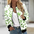 thumbnail image 1 of Abrigo informal de manga larga sin capucha y chaquetas para mujer, abrigo informal de moda con estampado y bolsillo con cremallera, abrigo de poliéster para mujer, 1 of 5