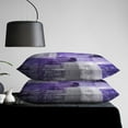 thumbnail image 4 of Purple Velvet Abstract Pillow Covers Set of 2 Modern Accent Violet Gray Throw Pillow Cover Soft Elegant Decorative Couch Cushion Cover for Bed Living Room Outdoor Sofa Pillowcases 12x20 Inch, 4 of 6