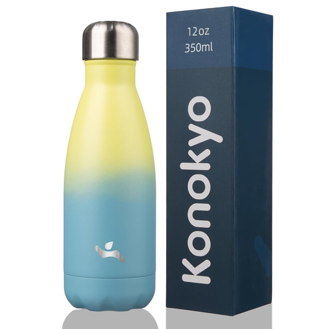 Konokyo Botellas De Agua Aisladas Frasco De Metal Vacumm De Acero Inoxidable De Doble Pared De 12 Onzas Para Viajes Deportivos Playa De Arena