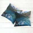 thumbnail image 2 of Ambesonne Winter Throw Pillow Cover 2 Pack, Snowy Frozen Mountain, 24", Blue White Green, 2 of 6