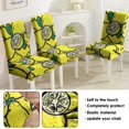 thumbnail image 5 of Bright Lemon Dining Chair Covers 4 Pack Fresh Yellow Fruit Design Washable Stretch Polyester Slipcovers Removable Seat Protector for Retro or Retro Decor, 5 of 7