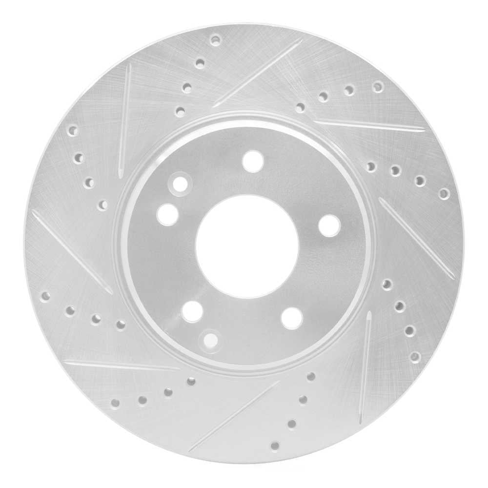 Dynamic Friction Company 631-63048L DFC Brake Rotor - Drilled And Slotted - Silver