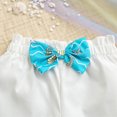 thumbnail image 6 of TOWED22 Baby Toddler Girl 2 Piece Cute Summer Sets Sleeveless Tank Shirts and Shorts Adorable Outfits Cotton Casual Clothing(Light Blue,2-3 Y), 6 of 8