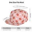 thumbnail image 6 of Fotbe Strawberry Flat Bill Visor Cap Classic Snapback Hat Polyester Foam Trucker Hat Trucker Cap Adjustable Baseball Cap, 6 of 9