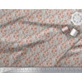 thumbnail image 2 of Soimoi Gray Viscose Chiffon Fabric Artistic Leaf & Floral Printed Fabric 1 Yard 42 Inch Wide, 2 of 3