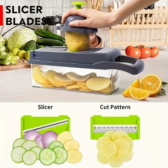16 In 1 Vegetable And Fruit Chopper Onion Dicer Slicer Cutter Kitchen Gadgets