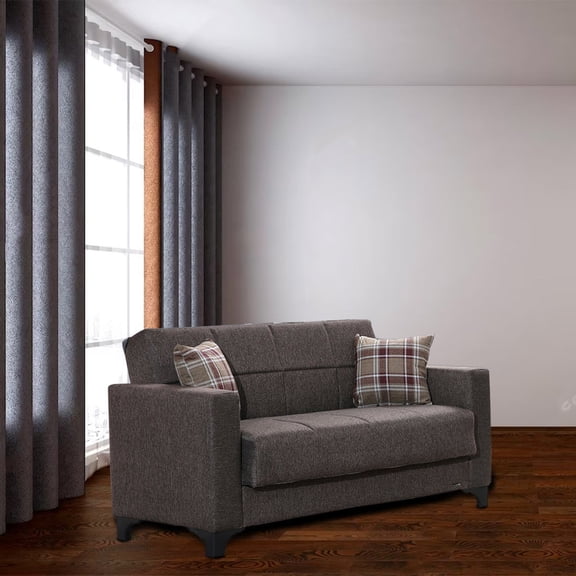 Armada Brown Fabric Loveseat