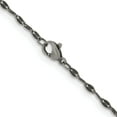 thumbnail image 4 of Chisel Stainless Steel Oxidized 2.7mm Fancy Chain - 16", 4 of 8
