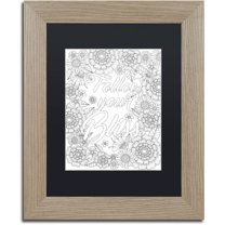 Trademark Fine Art "Inspirational Quotes 15" Canvas Art by Hello Angel, Black Matte, Birch Frame