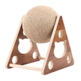 thumbnail image 4 of Sisal Rope Ball Cat Toy Cat Climbing Frame Loose Thread Wide Pet Toy Interactive Game Scratching Tool Wooden Shelf, 4 of 8