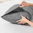 thumbnail image 4 of Daiosportswear Cool Pillowcase,Medium Brushed Fabric Pillow Pouch,26.0x20.0in,Polyester,Envelope Closure,Breathable,Soft,Machine Washable,1Pc,Multiple Colors,Gift, 4 of 6