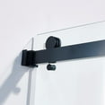 thumbnail image 3 of 56-60"W x 60"H Frameless Double Sliding Tub Shower Door, 304 Stainless Steel in Matte Black, 5/16" (8mm) Thick SGCC Tempered Clear Glass., 3 of 6