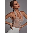 thumbnail image 4 of Vestido Bellabarnetten Cornelia Pearl Bandage Halter Beige, 4 of 10