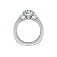 thumbnail image 2 of 0.80 Carat Excellent Round Cut Natural Diamond Three Stone Beautiful Ring for Anniversary Solid 18K White Gold Size 4.5, 2 of 8