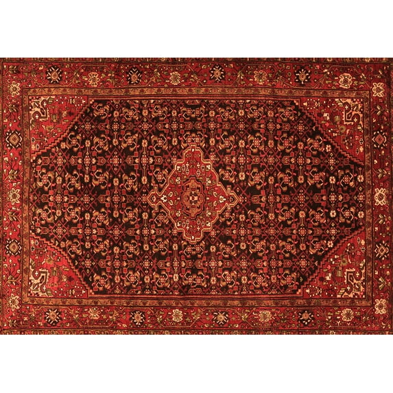 Ahgly Company Indoor Rectangle Persian Orange Traditional Area Rugs, 8' x 10'