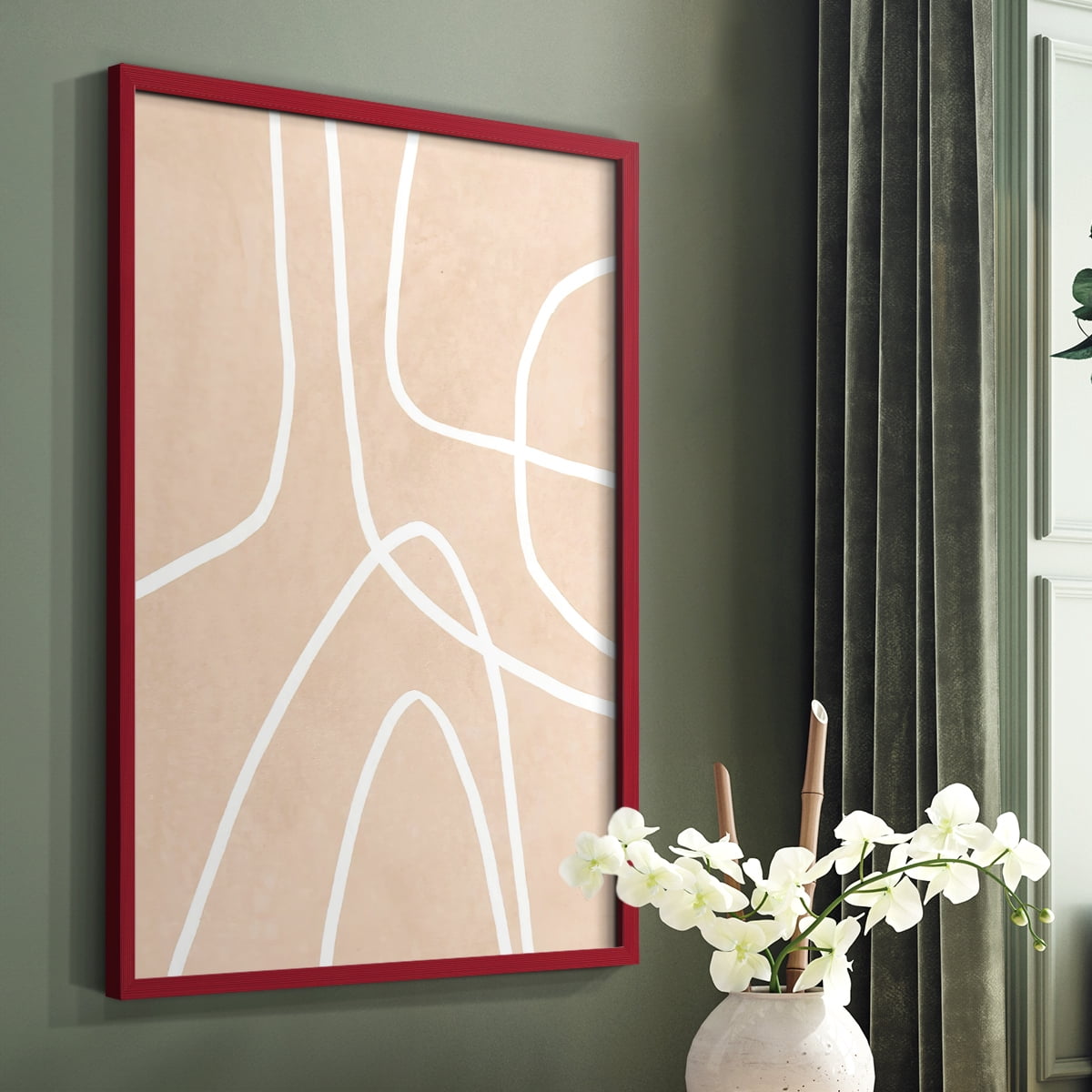 Clean Contour I in Paper Solid Wood 11 x 14 Framed Print