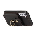 thumbnail image 6 of Compatible with Samsung Galaxy S22 Wallet Case, PU Leather Case with Card Holder, 360° Rotation Ring Kickstand, Shoulder Strap, Magnetic Snap Protective Case Designed for S22, Black, 6 of 7