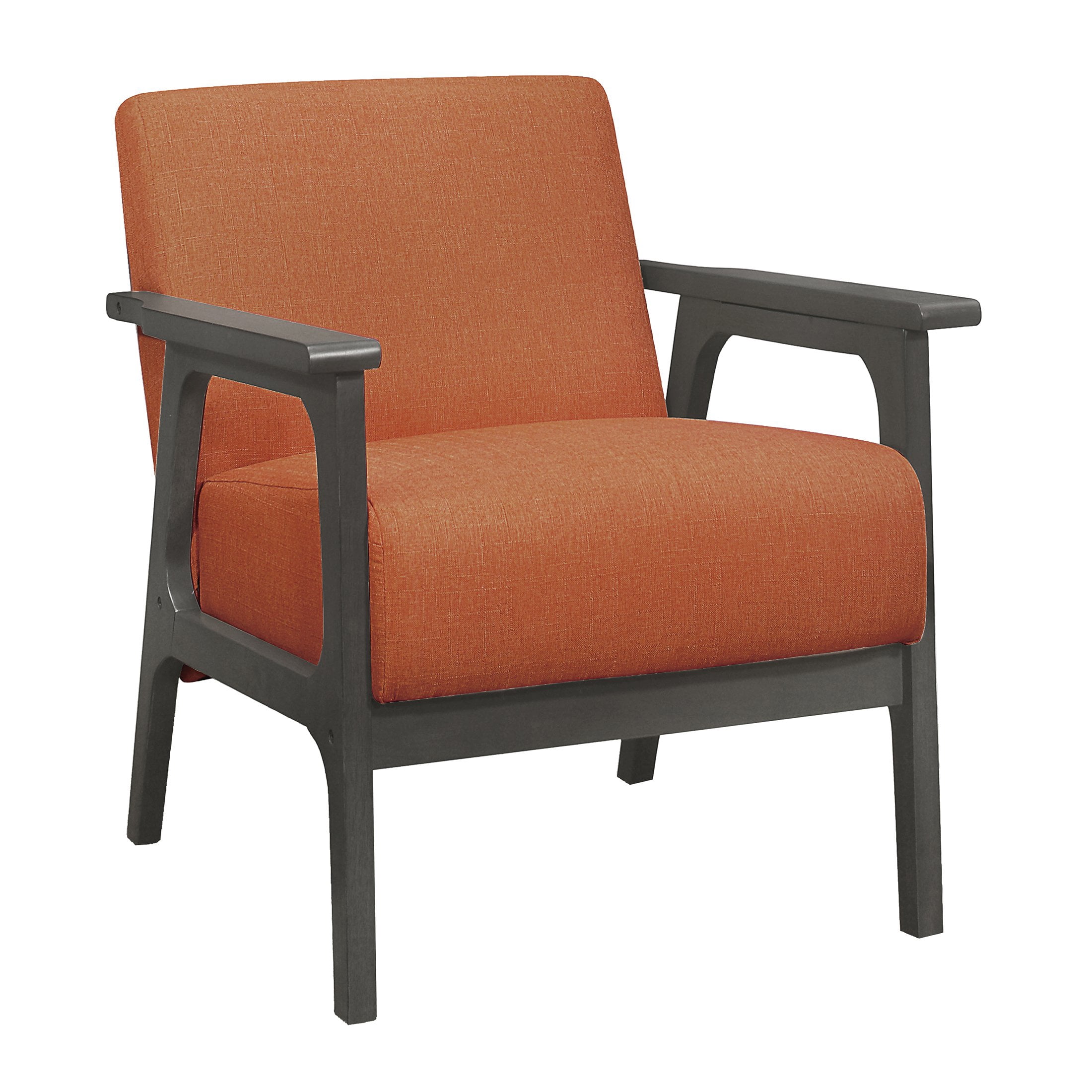 OakvillePark Ovenell Fabric Upholstered Accent Chair, Orange