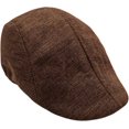 thumbnail image 3 of CoCopeaunts Men Beret Newsboy Hats Unisex Classic Western Newsboy Cap Cotton Autumn Winter Warm Beret Hats with Visors, 3 of 8