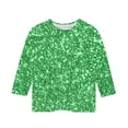 thumbnail image 4 of Avtoify Girls Long Sleeve Shirts Casual, Toddler Girls Fall Clothes, Children's Fashion Printed 3/4 Sleeve Round Neck Pullover Basic Shirt Long Sleeve Round Neck top/Shirt, 4 of 5