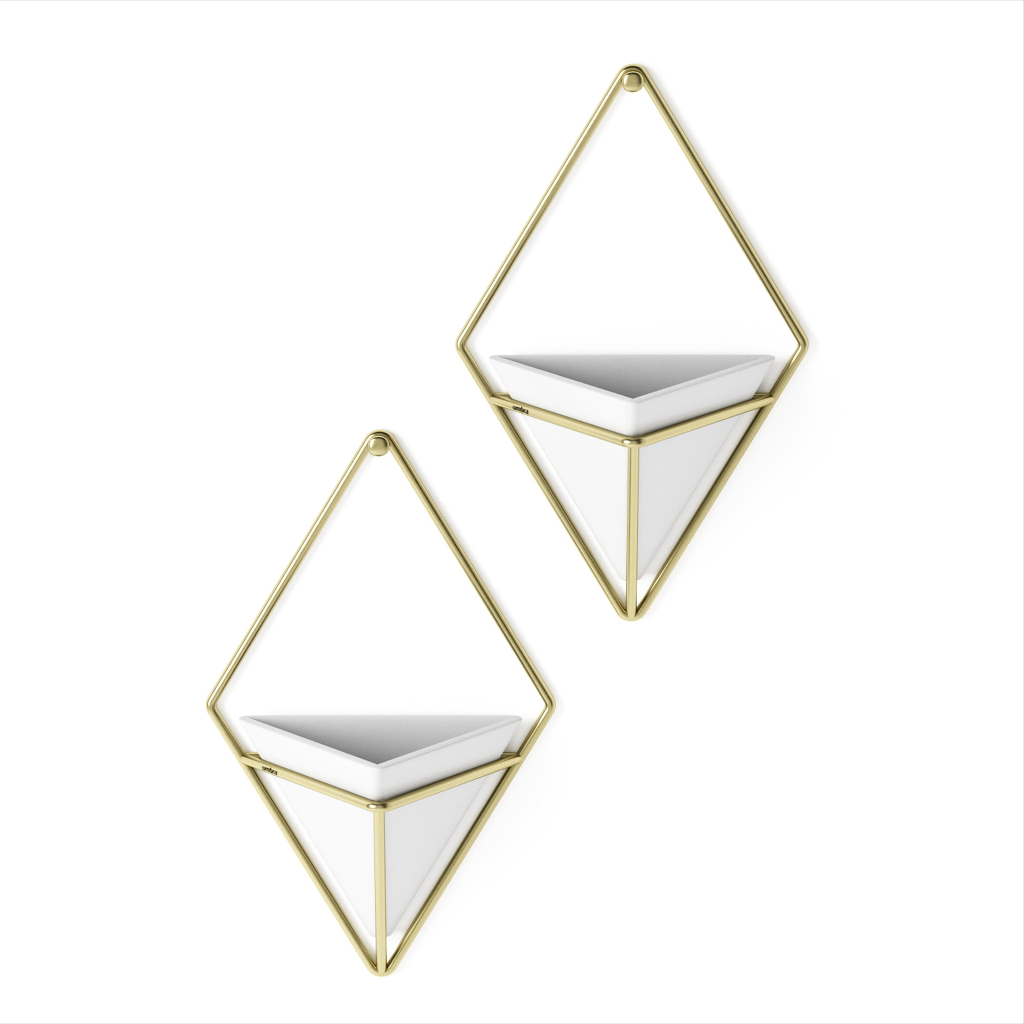 Umbra Trigg Ceramic Hanging Planter Wall Décor, Set of 2