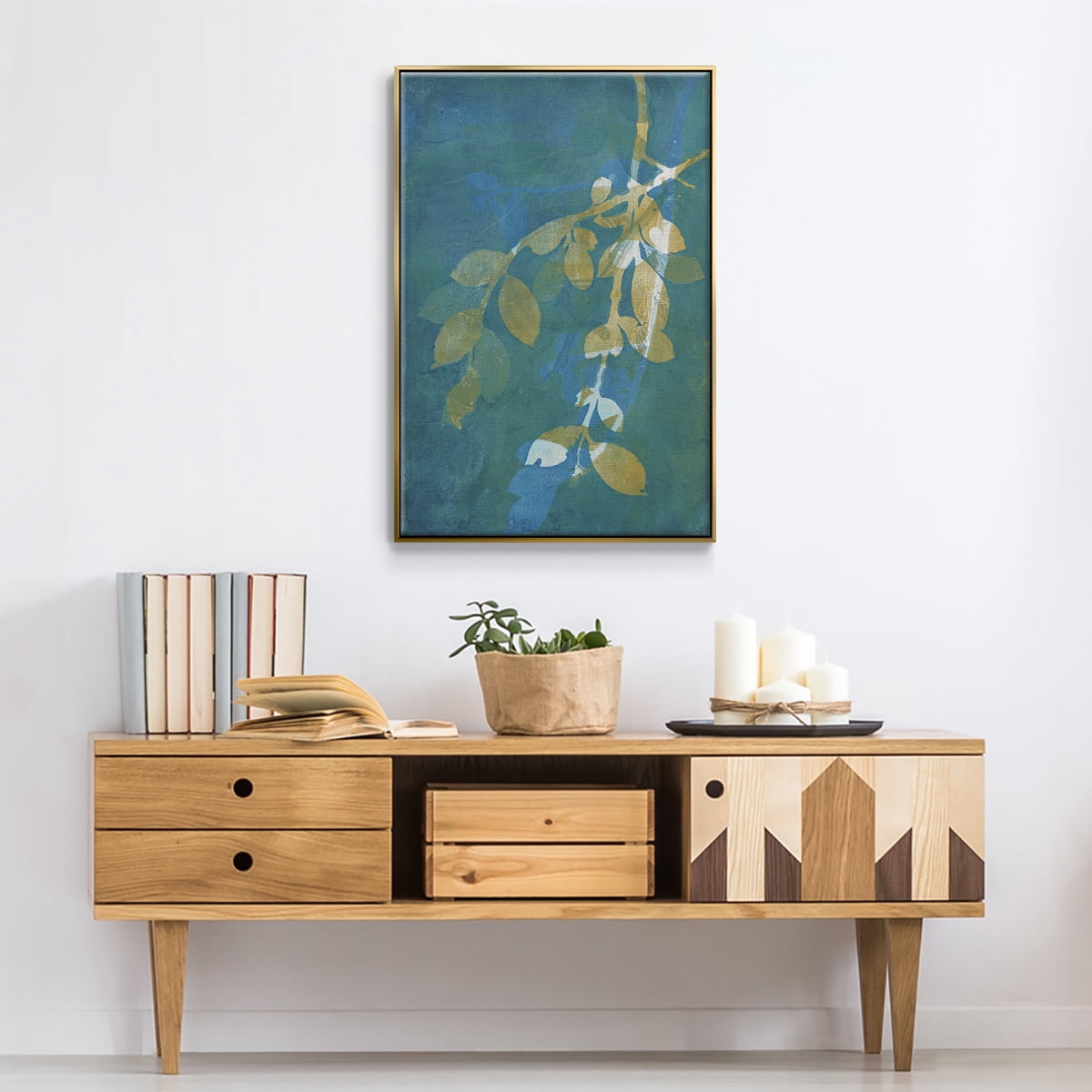 Branching Out XX Framed Premium Gallery Wrapped Canvas - Ready to Hang - 25 x 37 - Gold Floating Frame