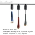 thumbnail image 7 of FSLiving 10W Adjustable Levitate Track Pendant Light J-Type Retractable Lift Track Pendant Light with Minimalist Modern Iron Shade Indoor Island Light Adjustable Length for Decor,Brown - 3 Lights, 7 of 7