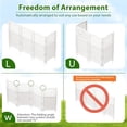 thumbnail image 3 of WLXIANG Outdoor Privacy Fence, 4 Fence Panels Privacy Screen Panels for Outside and Yard, Resin Air Conditioner Lattice Fence for Trash Can (White), 3 of 7