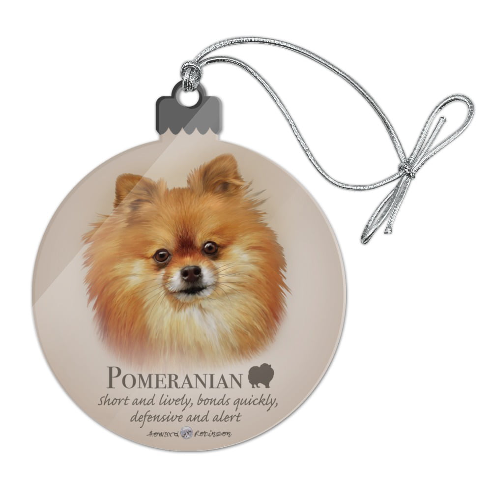 Pomeranian Christmas Scarf Ornament 